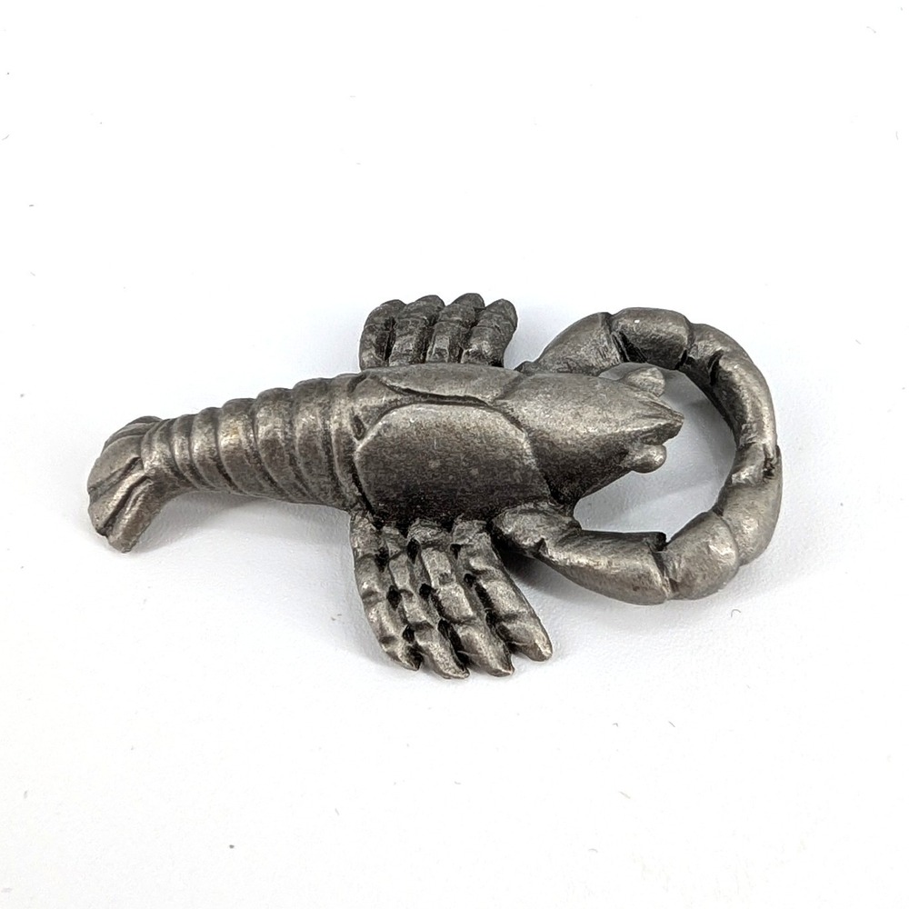 Spoontiques Pewter Lobster Figurine Vintage Mini Nautical Decor Animal Figurine